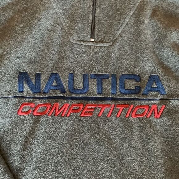 Made in USA Nautica Competition 3 Quarter Zip Fleece Jacket - Picture 2 of 4
